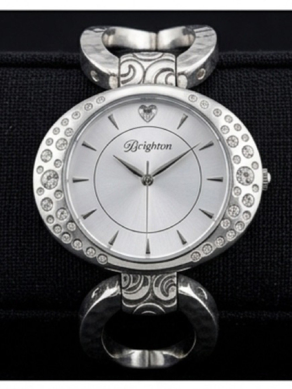 Brighton Silvertone Crystal Oval Women's Bracelet Watch 2481